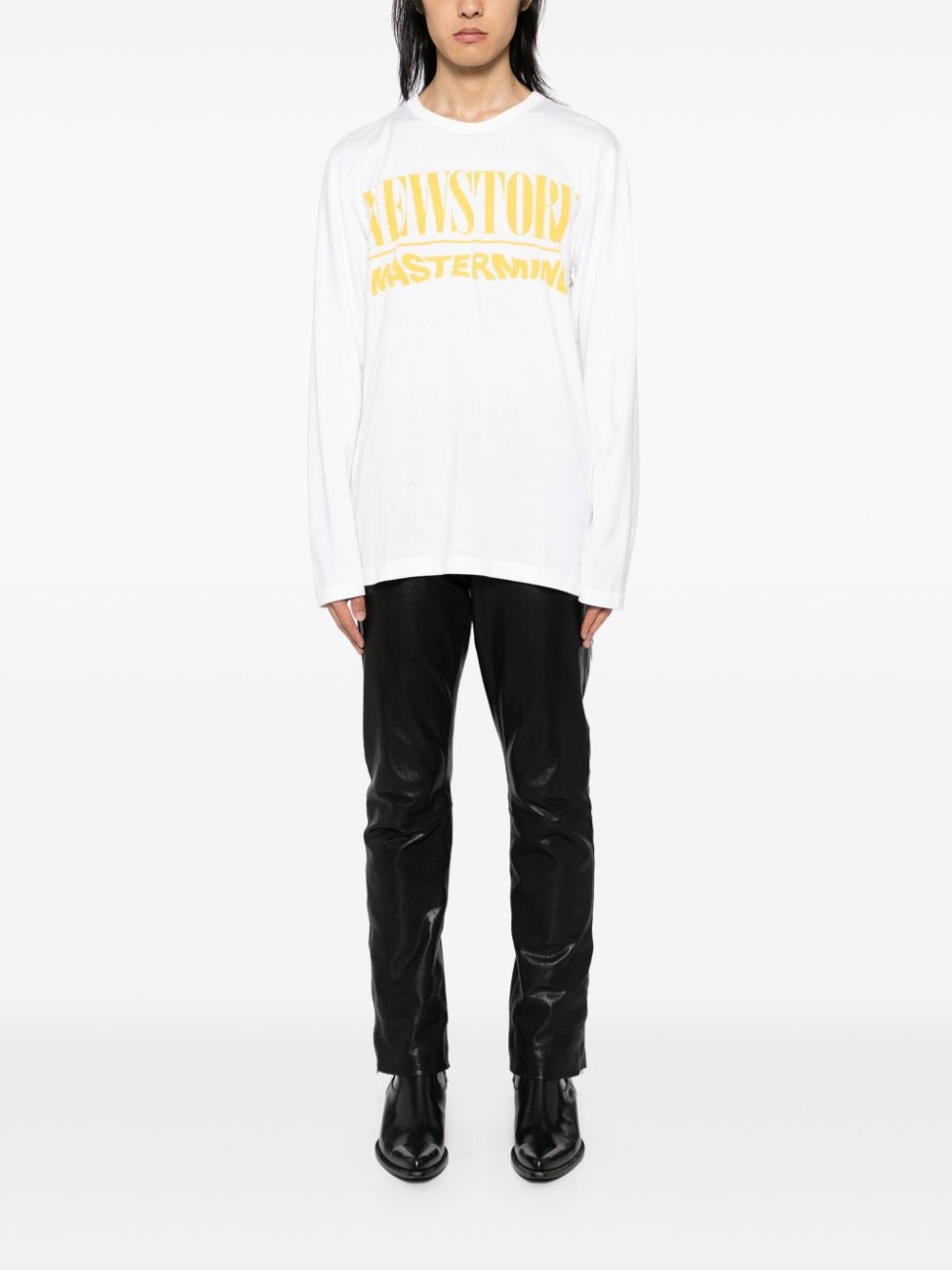 logo print long-sleeves T-shirt - 2