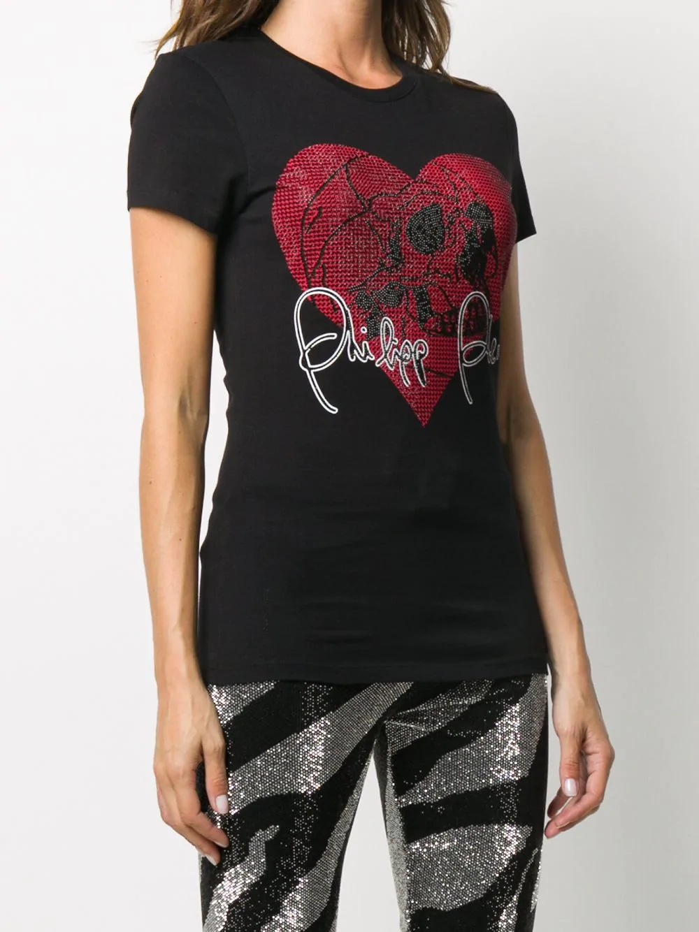 Love Plein rhinestone skull T-Shirt - 3