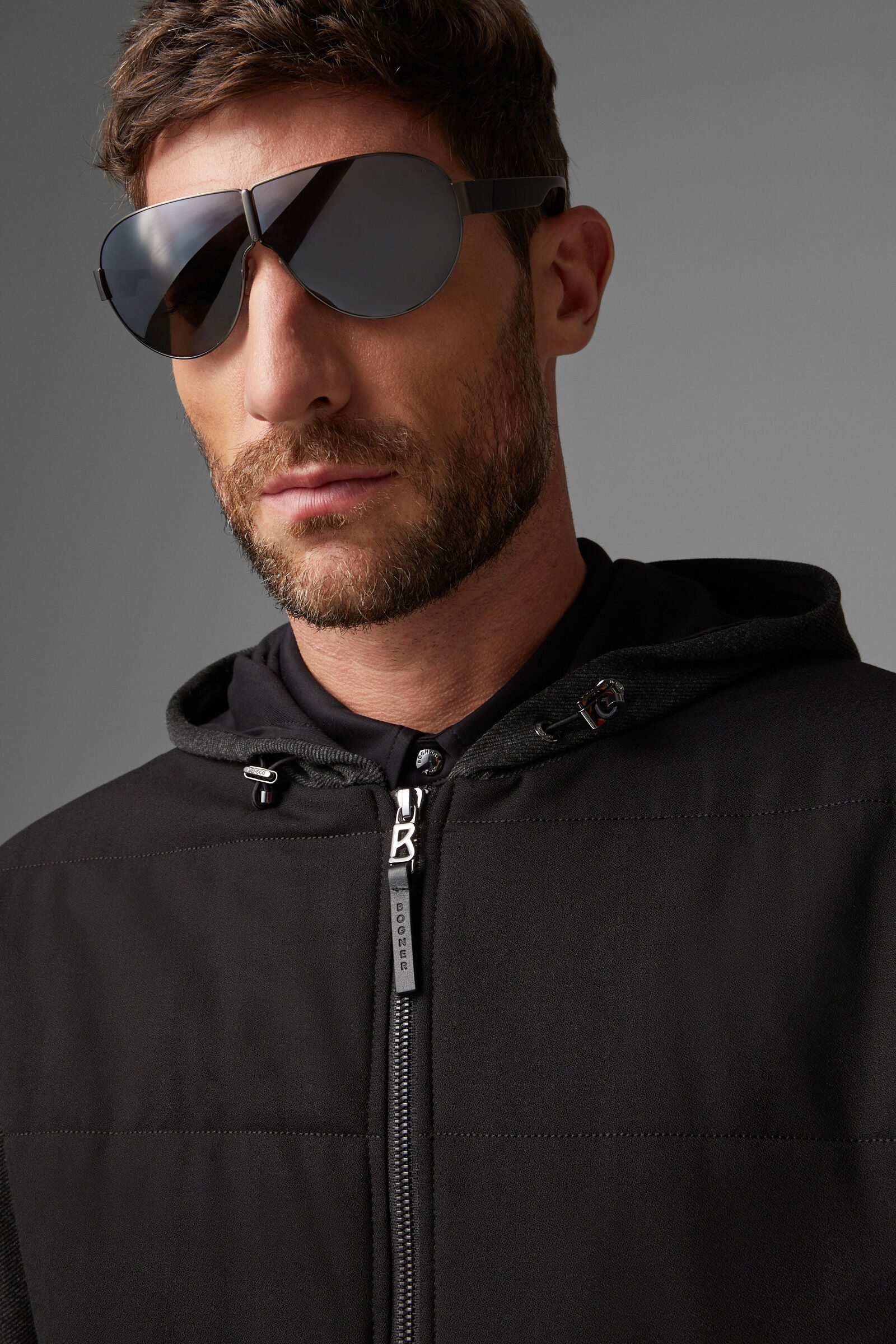Roy hoodie jacket in Black/anthracite - 5