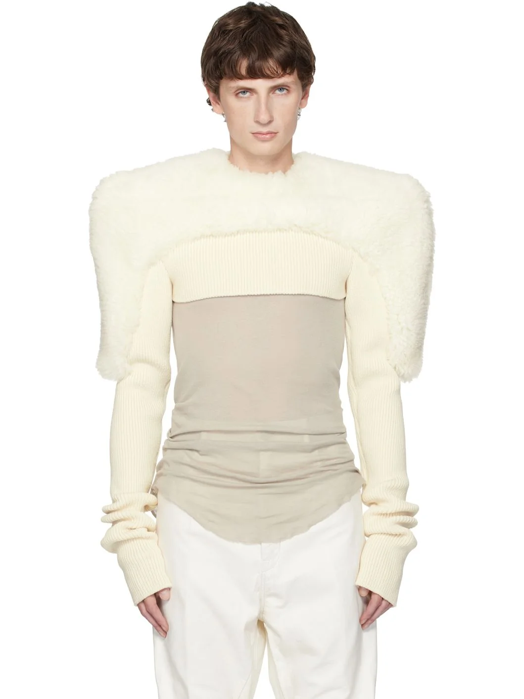 Off-White Concordians Tight Pullover Shearling Jacket - 1