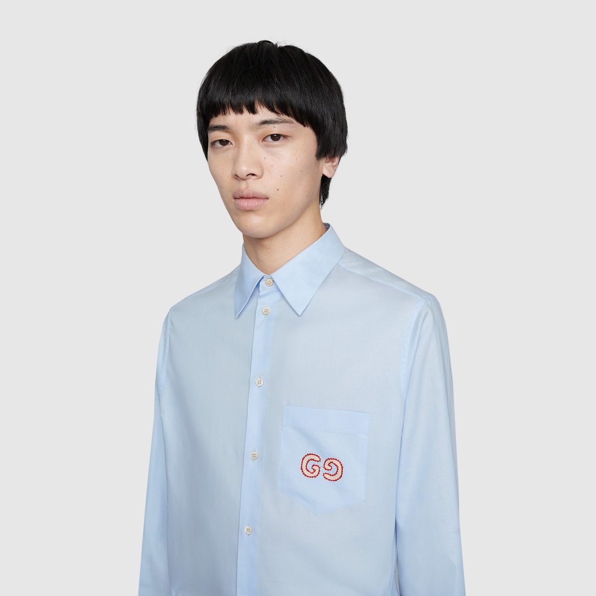 Oxford cotton shirt with GG - 6