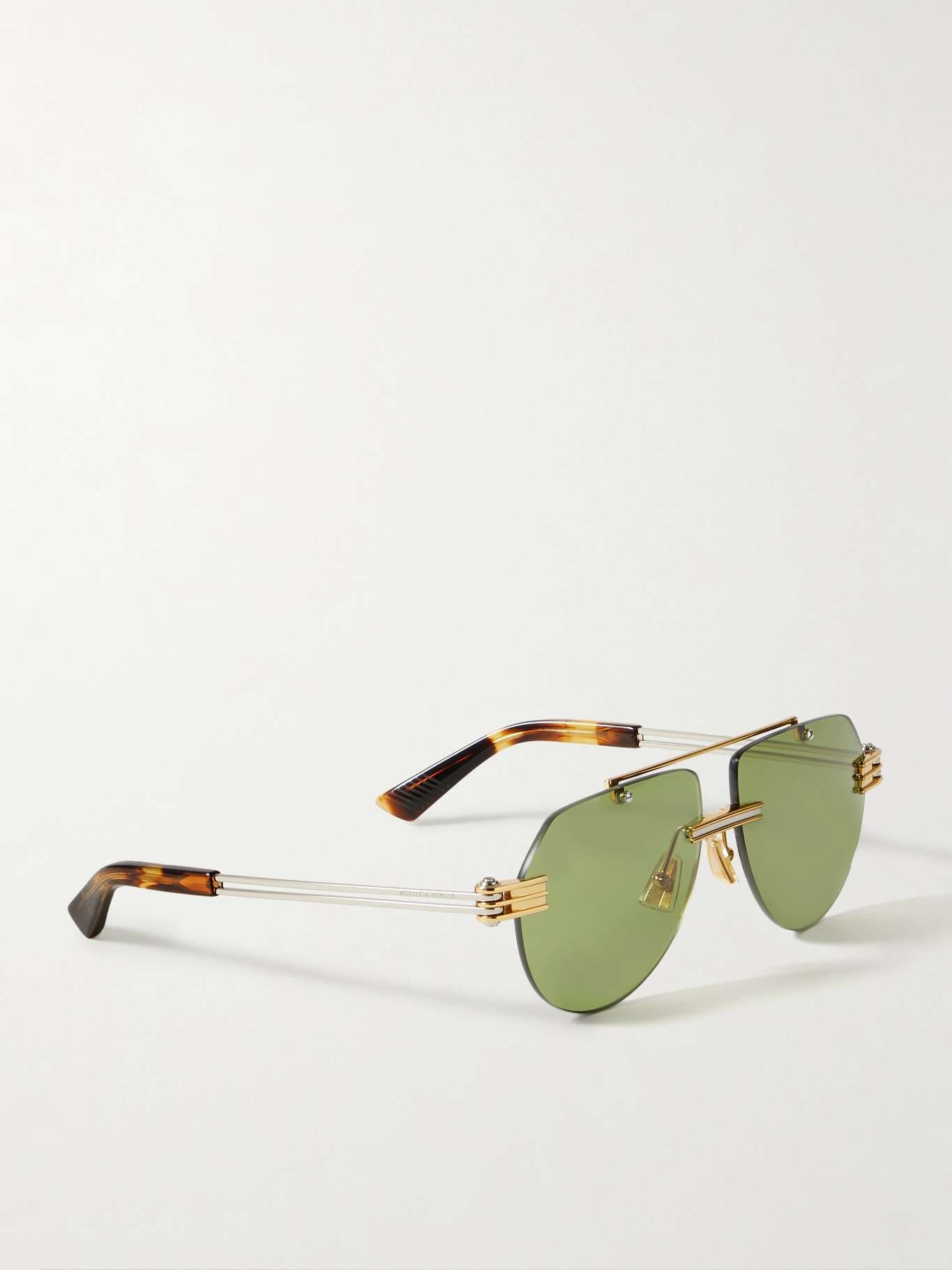 Aviator-style gold and silver-tone sunglasses Gold - 3