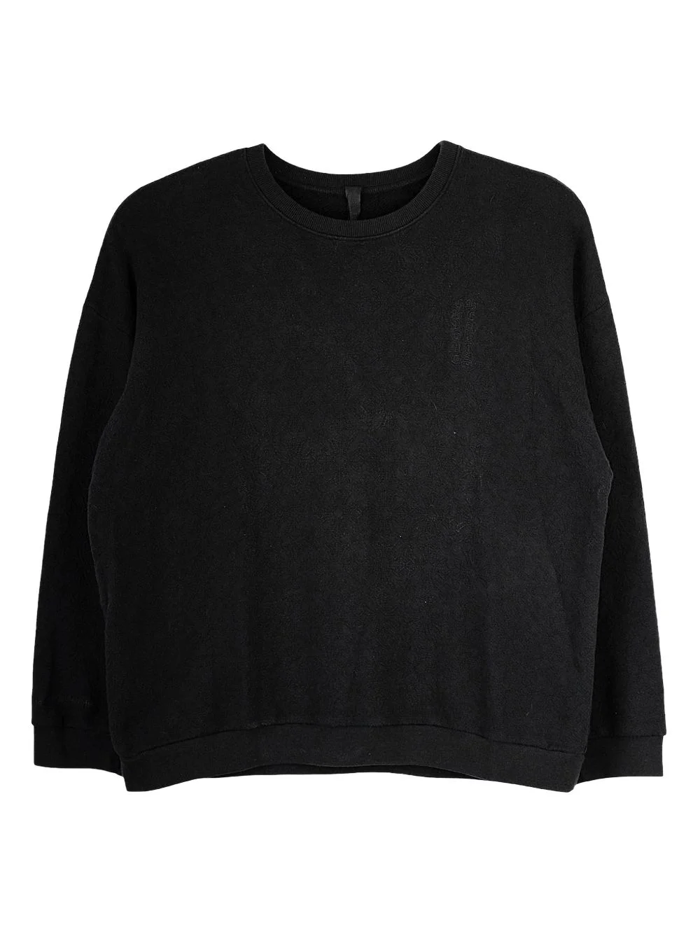 embroidered vertical-logo sweatshirt - 1