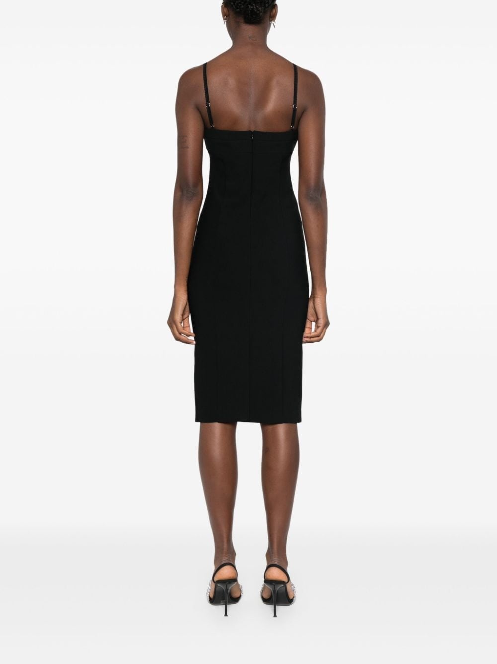 bow-embellished midi dress - 4