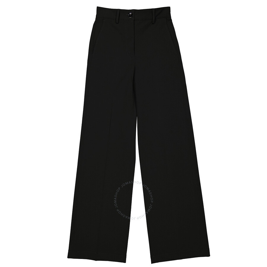 MM6 Ladies Black Wide-Leg Tailored Trousers - 4