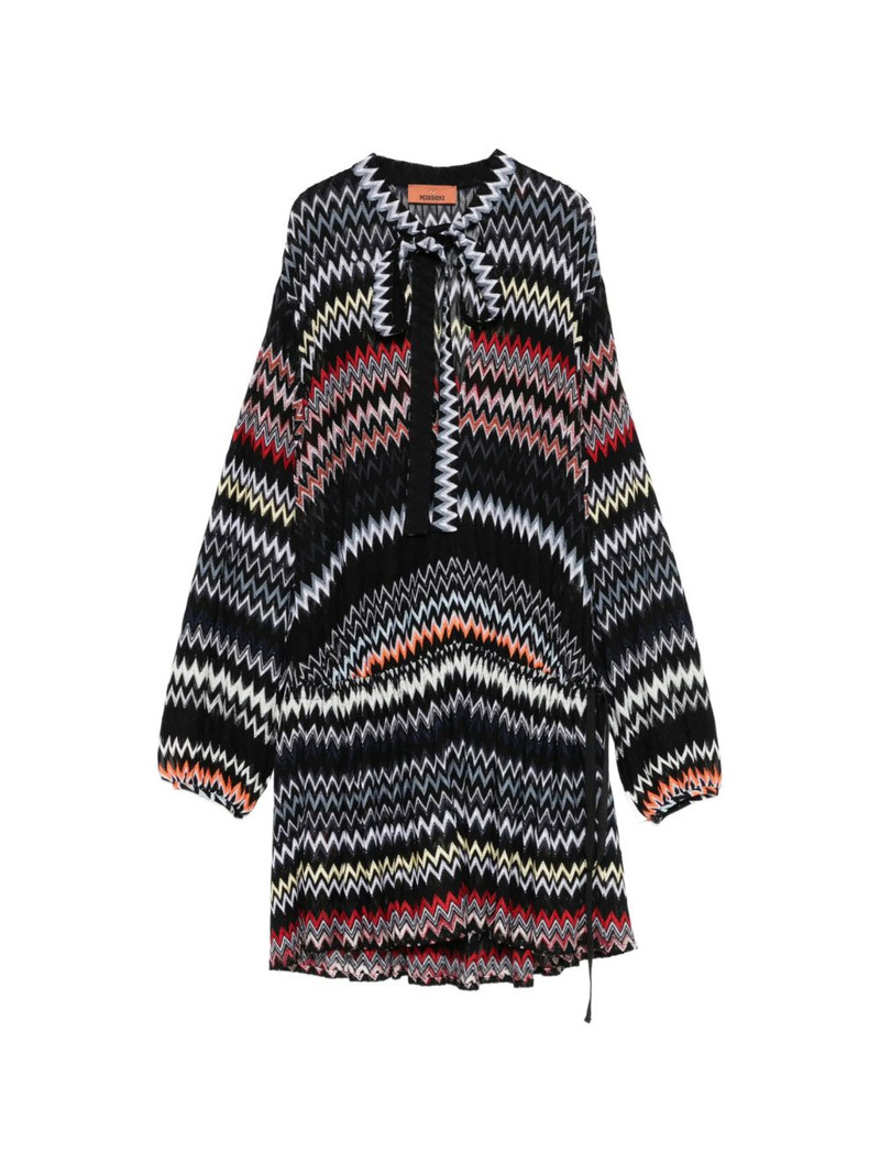 chevron-pattern mini dress 1