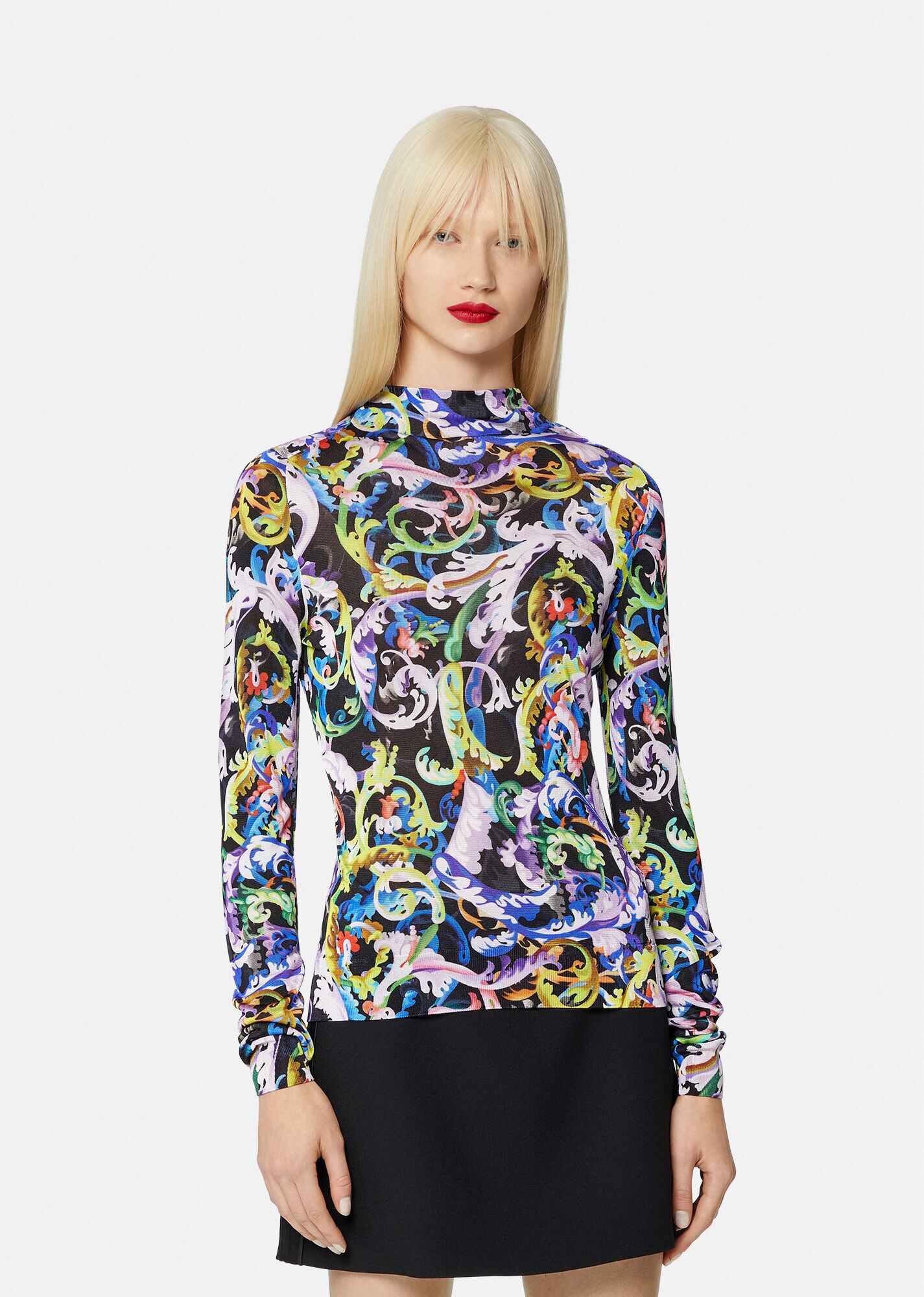 Baroccoflage Print Silk Sweater - 2