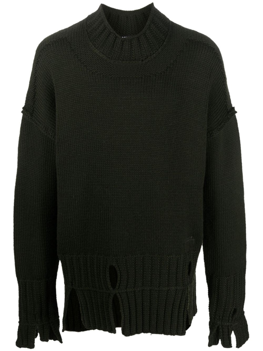 distressed wool jumper - 1