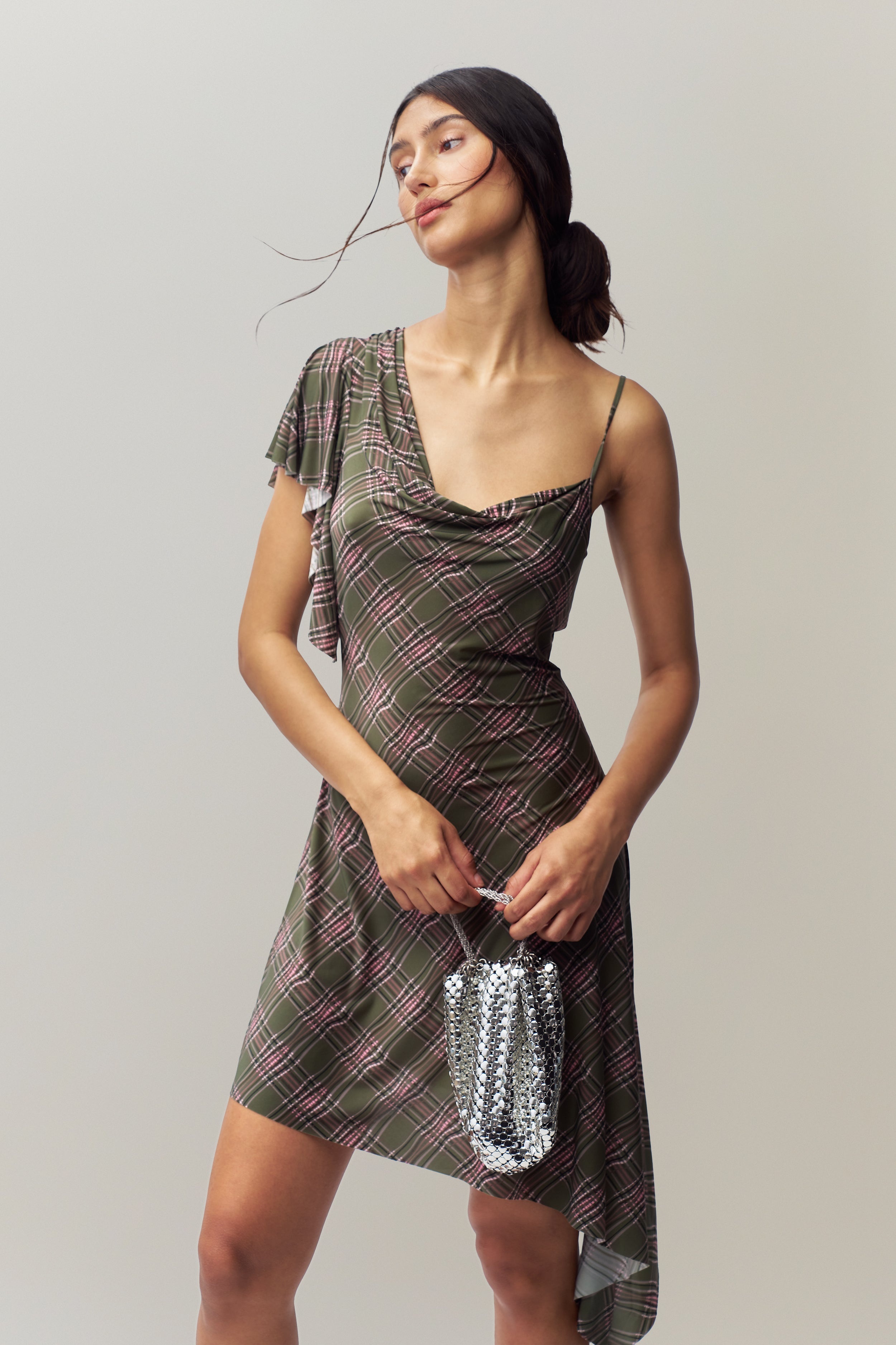 PALMA PLAID MIDI DRESS - 5