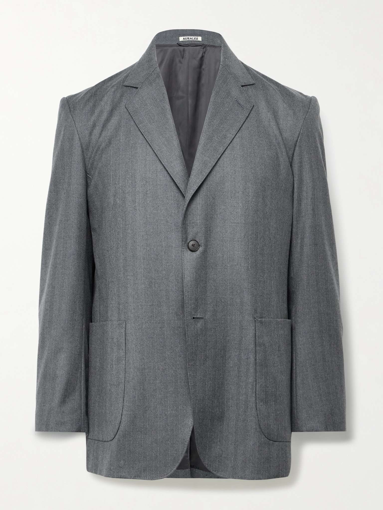 Unstructured Pinstriped Wool-Blend Twill Suit Jacket - 1