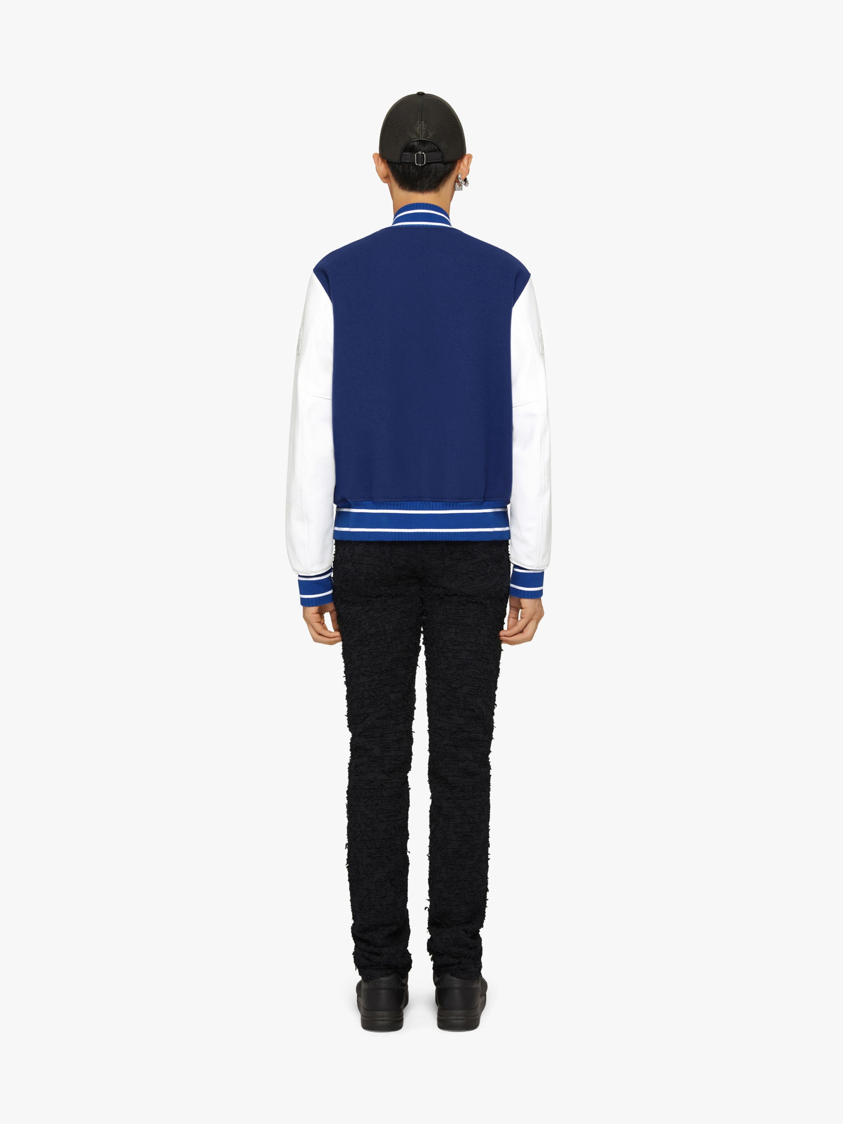 VARSITY JACKET IN WOOL AND GIVENCHY LEATHER - 4