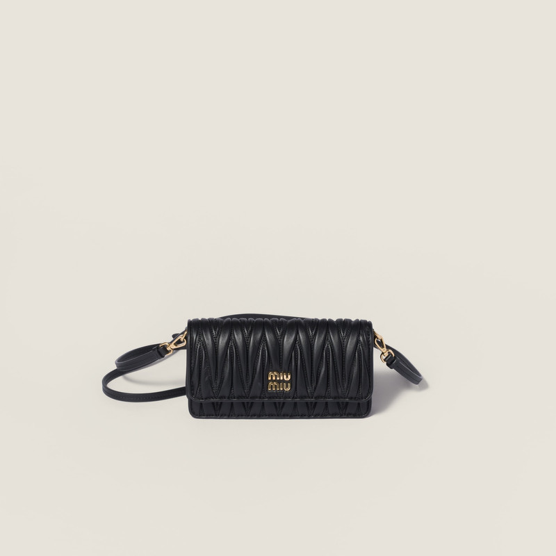 Matelassé nappa leather pouch 1