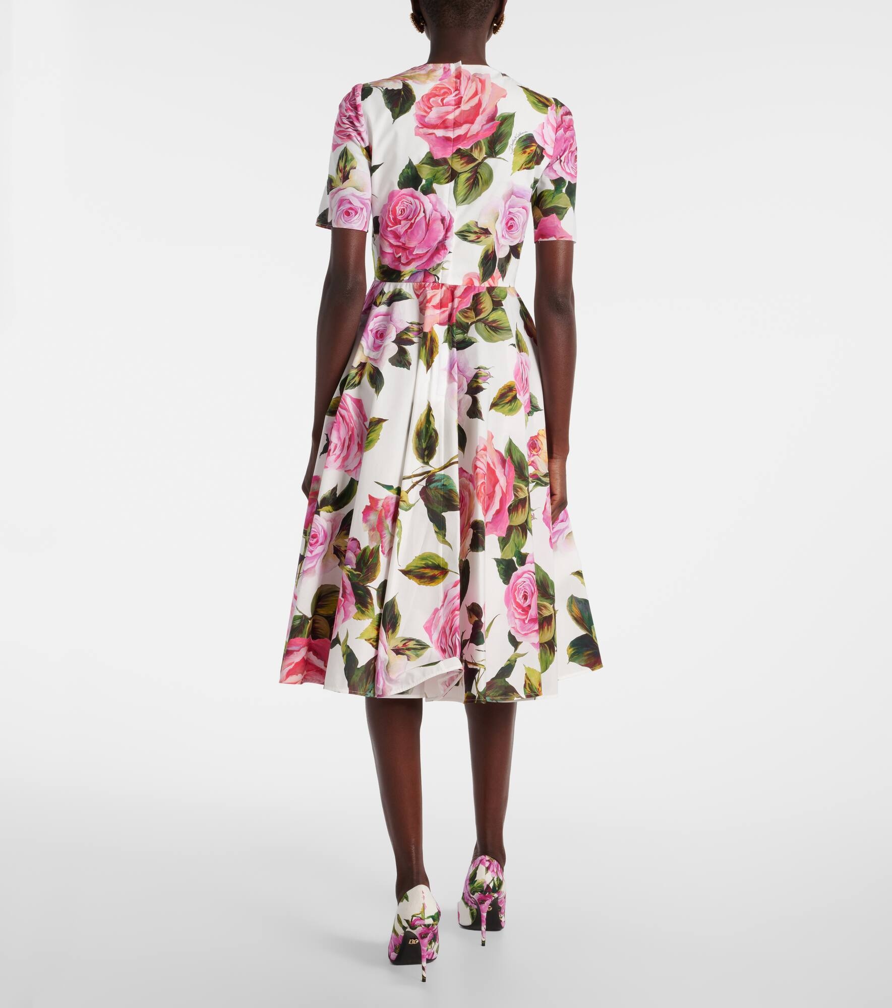Floral cotton midi dress - 3