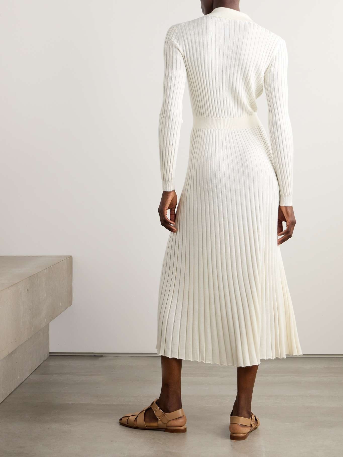 Ardor ribbed cashmere and silk-blend midi dress - 3