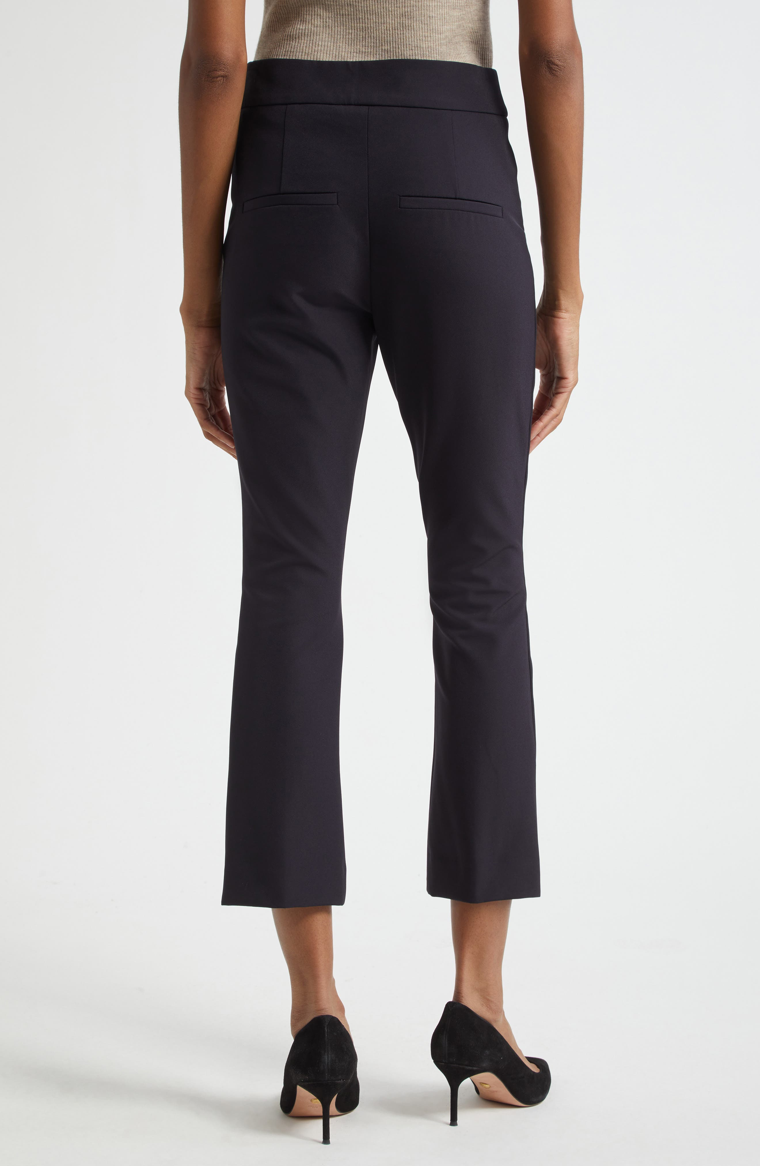 Veronica Beard Dell Pintuck Pleat Crop Pants in Navy at Nordstrom - 3