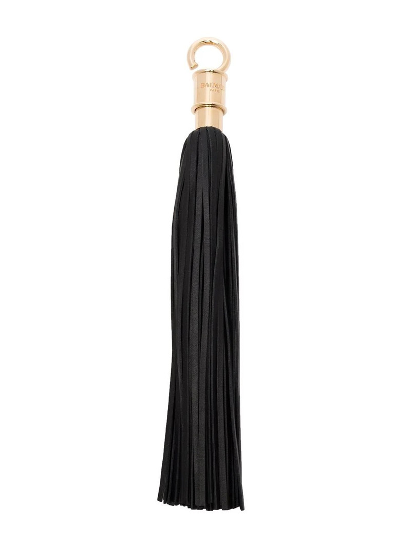La Clef tassel-detail leather keyring 1