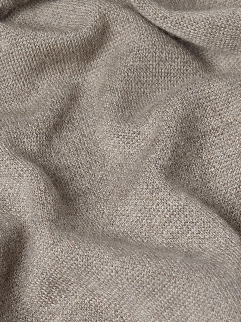 LIGHT TAUPE MÉLANGE CASHMERE BLOUSON 5