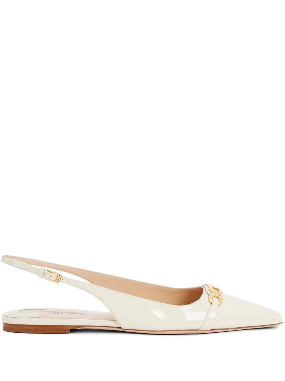 Whitney leather slingback ballerina shoes - 1