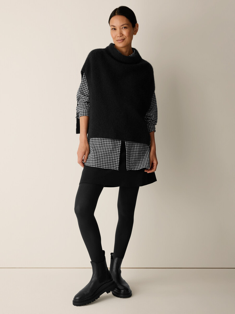 Cashmere Silk Bliss Funnel Neck Poncho 3