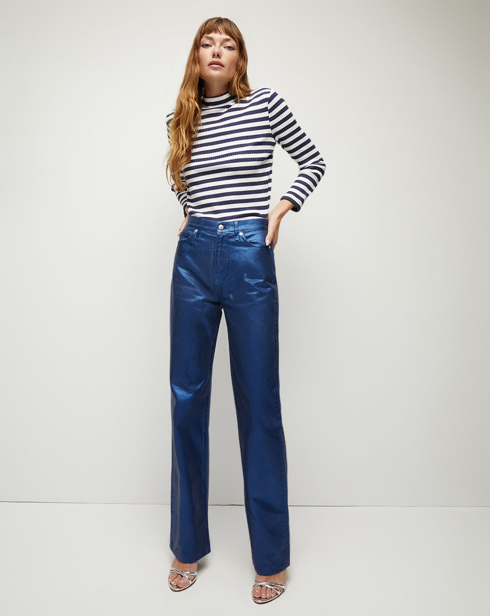 DYLAN STRAIGHT-LEG JEAN | METALLIC COATING - 4