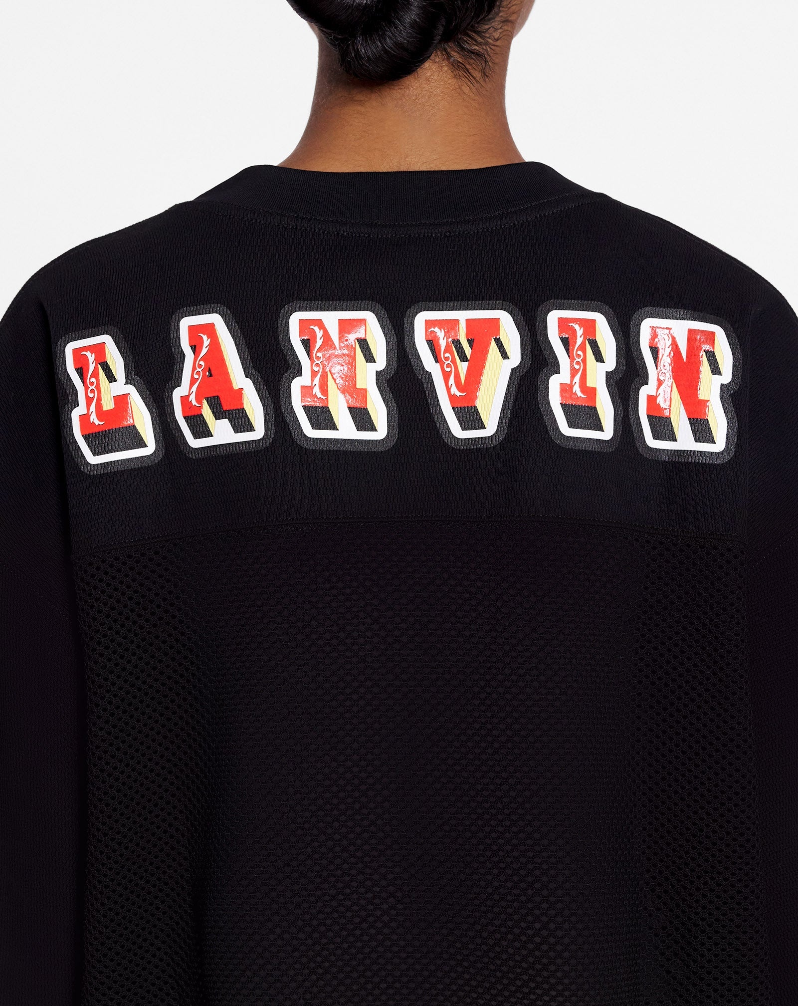 LANVIN X FUTURE LOOSE-FIT MESH T-SHIRT - 10