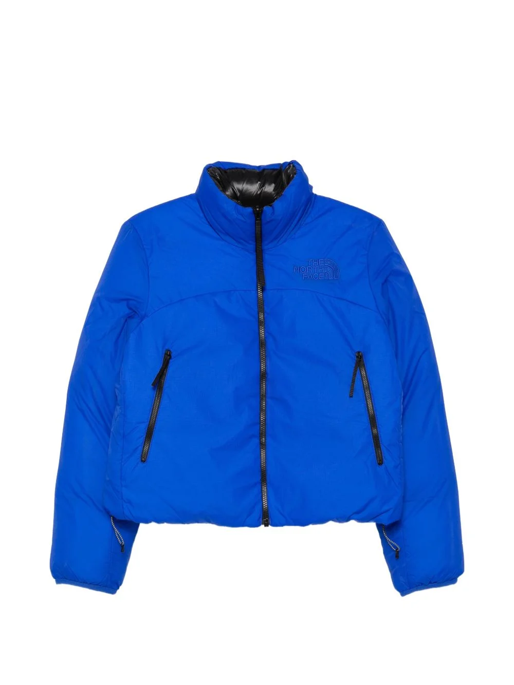 logo-embroidered puffer jacket - 1