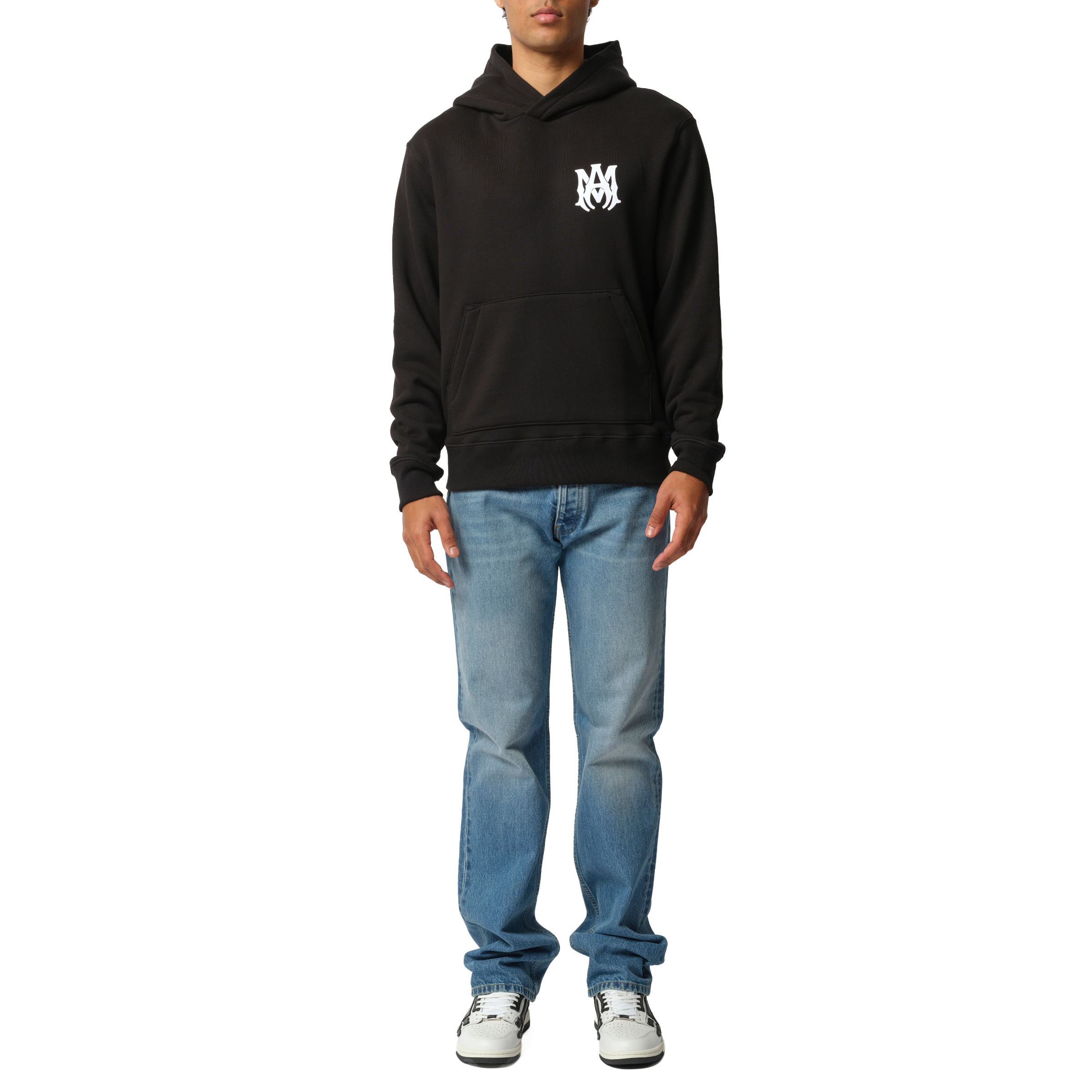 MA Core Logo Hoodie in Black/White - 4