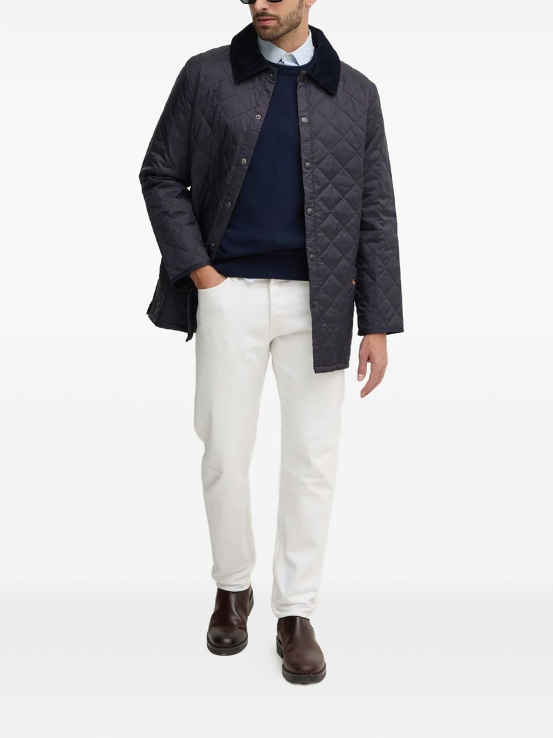 Barbour Liddesdale corduroy-collar quilted padded jacket outlook