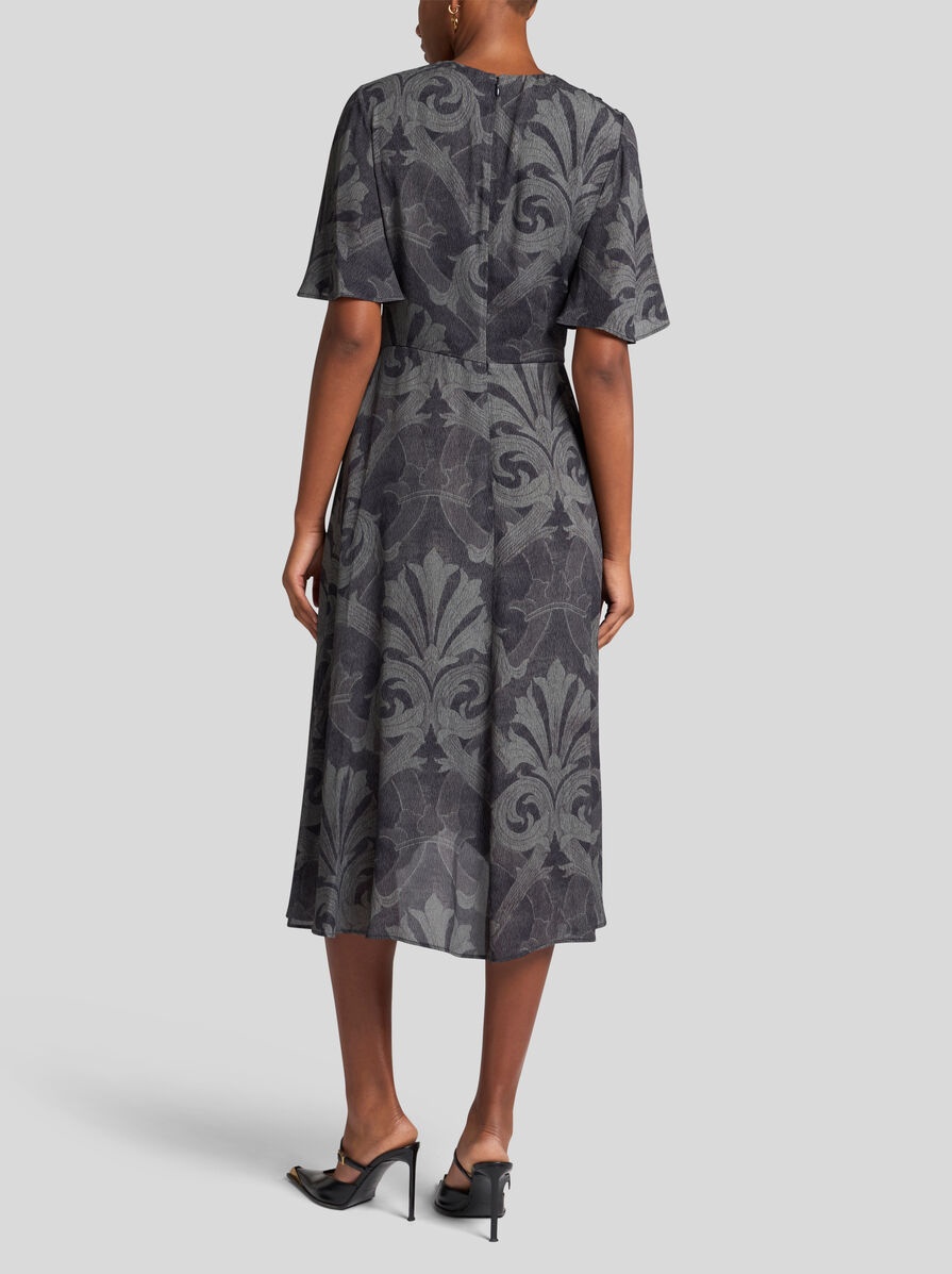 PRINTED FLARED DRESS - 4