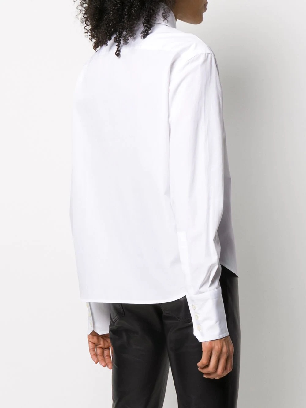 oversized pointed collar shirt - 4