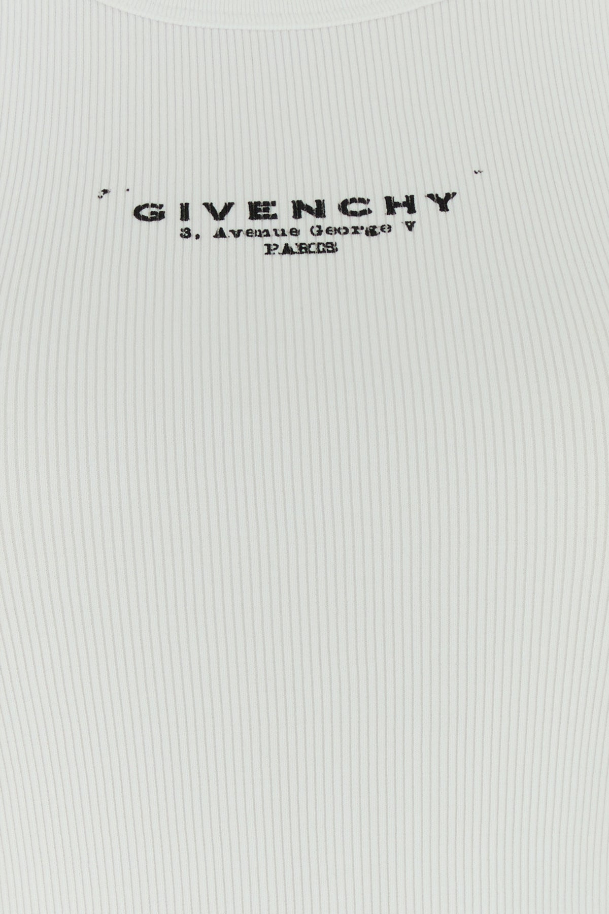 White stretch cotton tank top - 3