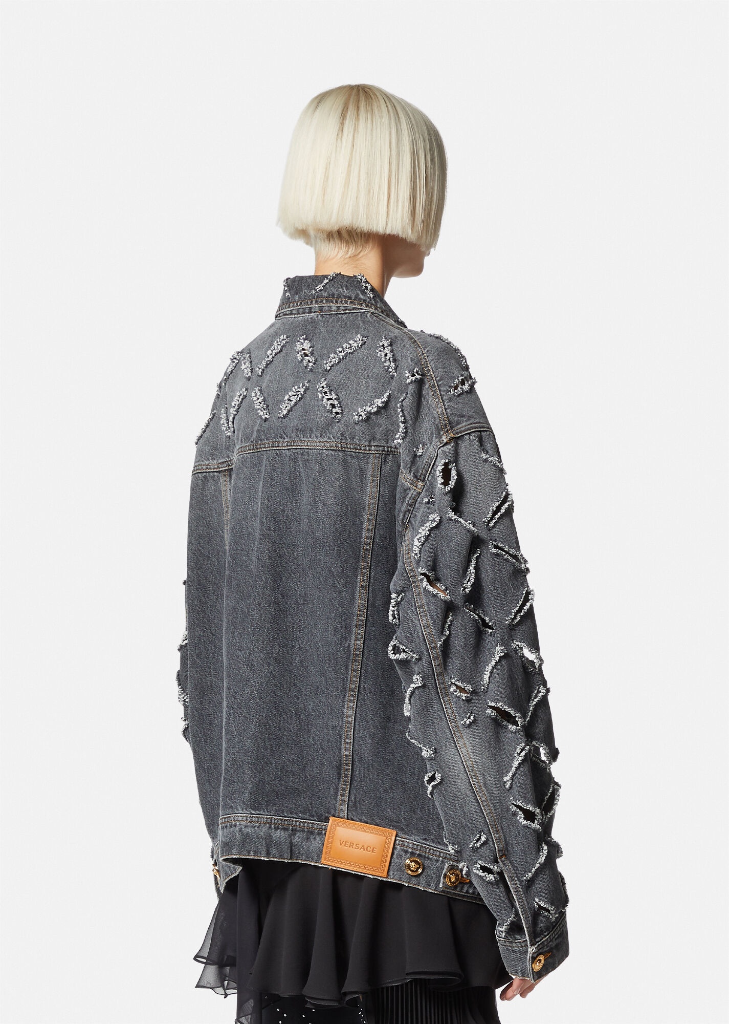 Slashed Denim Jacket - 4
