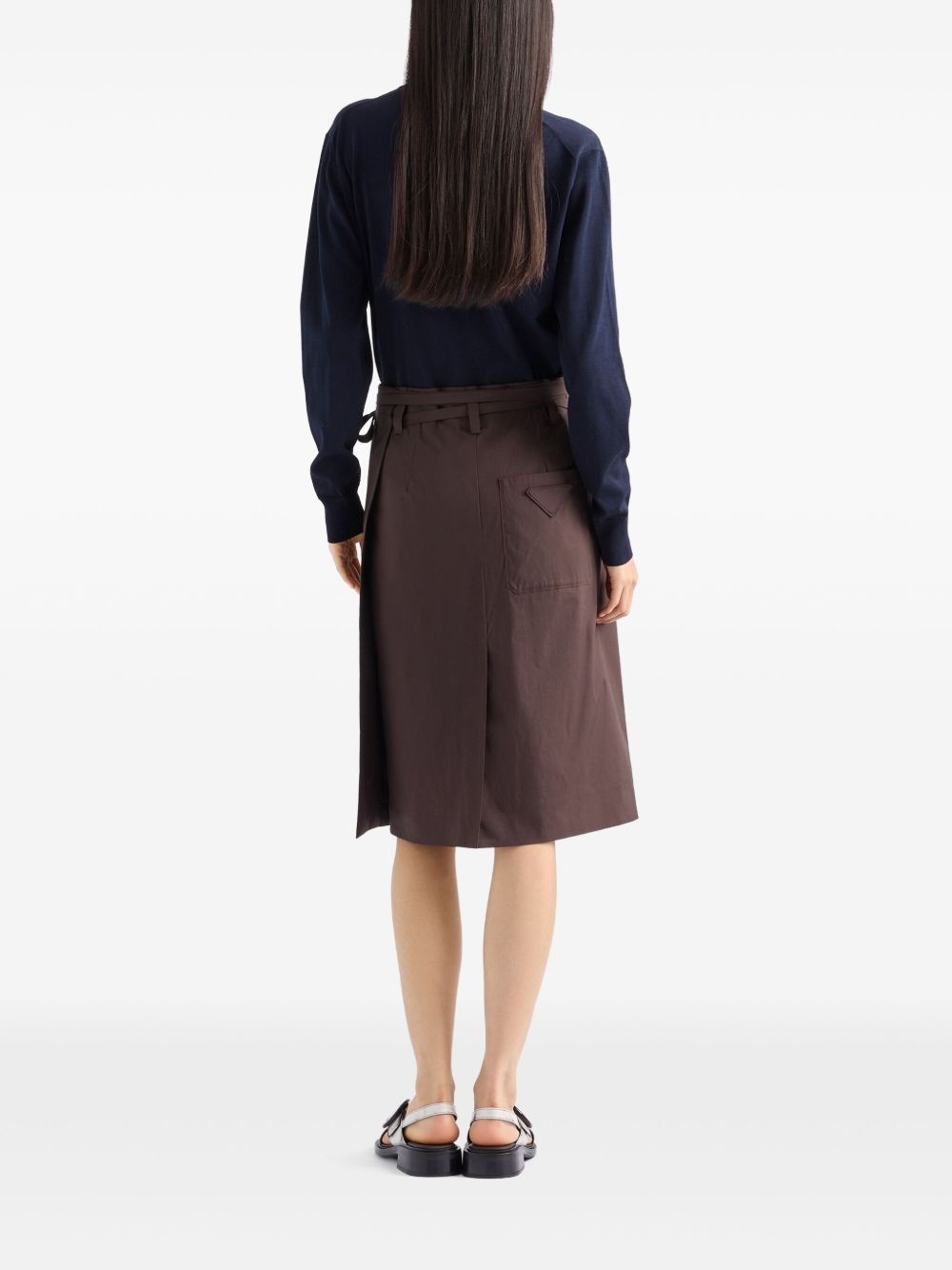 poplin wrap skirt - 3