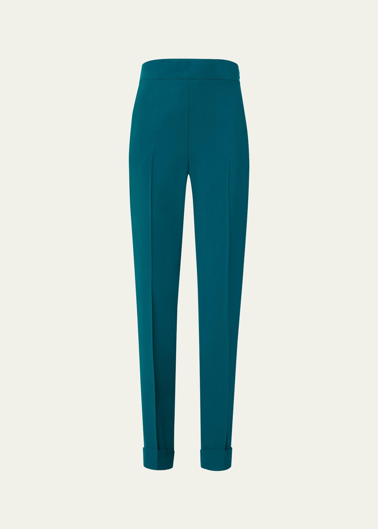 Chris Crepe Tapered-Leg Cuffed Pants - 1