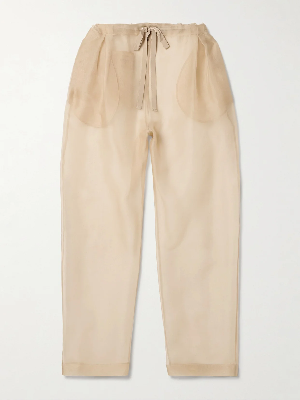 Trenton Pleated Silk-organza Tapered Pants - 1