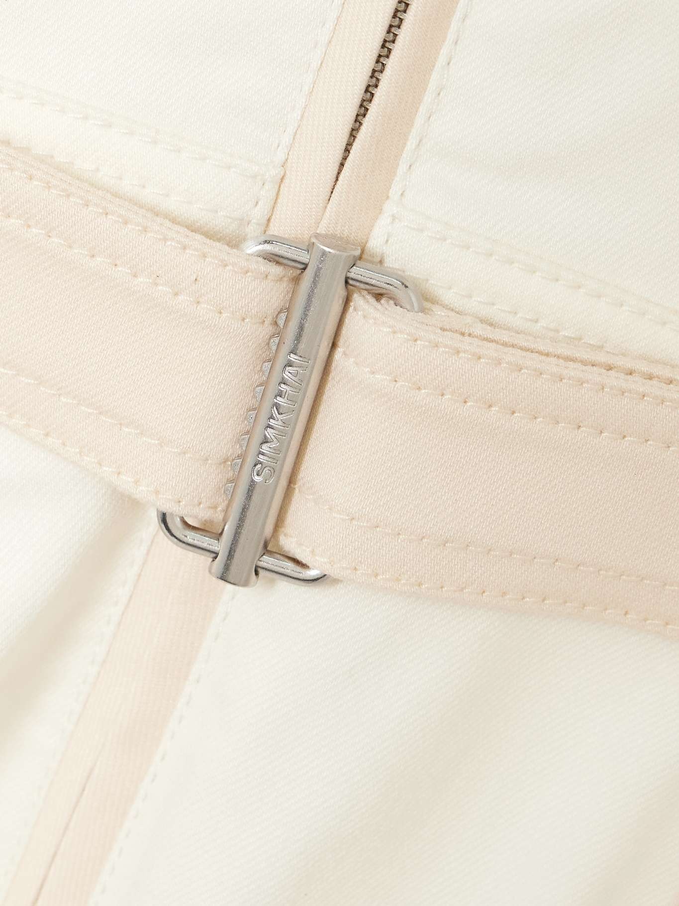 Hanover cotton-blend twill shirt dress Ivory - 4