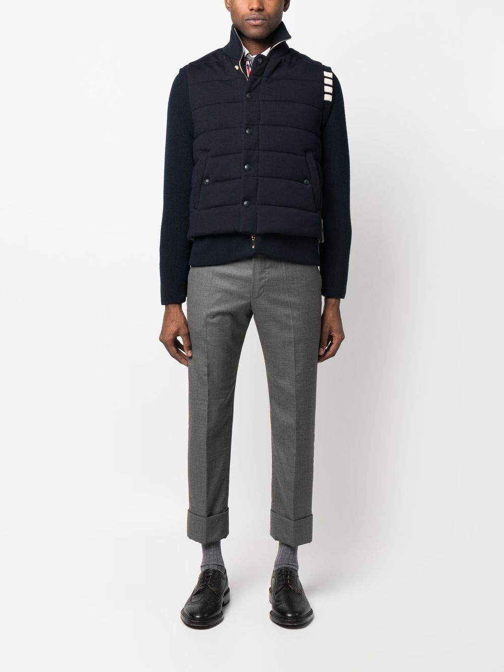 stripe-detail padded jacket - 2