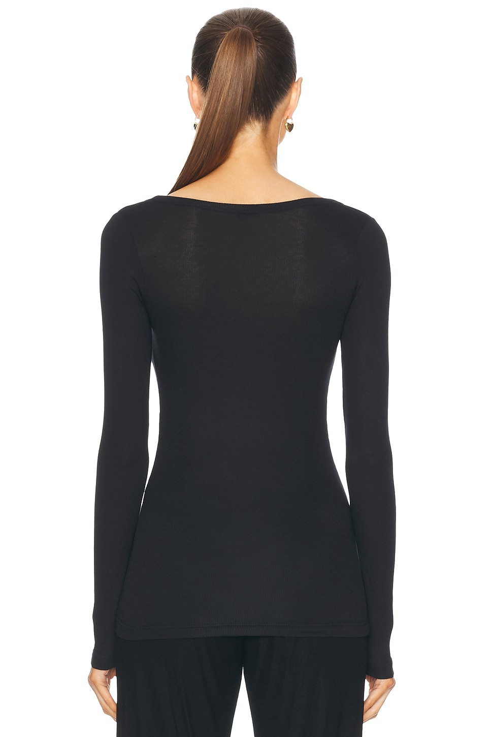 【BALENCIAGA】Long Sleeve Decollete Top BALENCIAGA | LONG SLEEVE GARDEROBE DÉCOLLETÉ TOP
