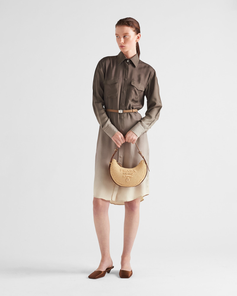 Prada Prada Arqué woven fabric shoulder bag outlook