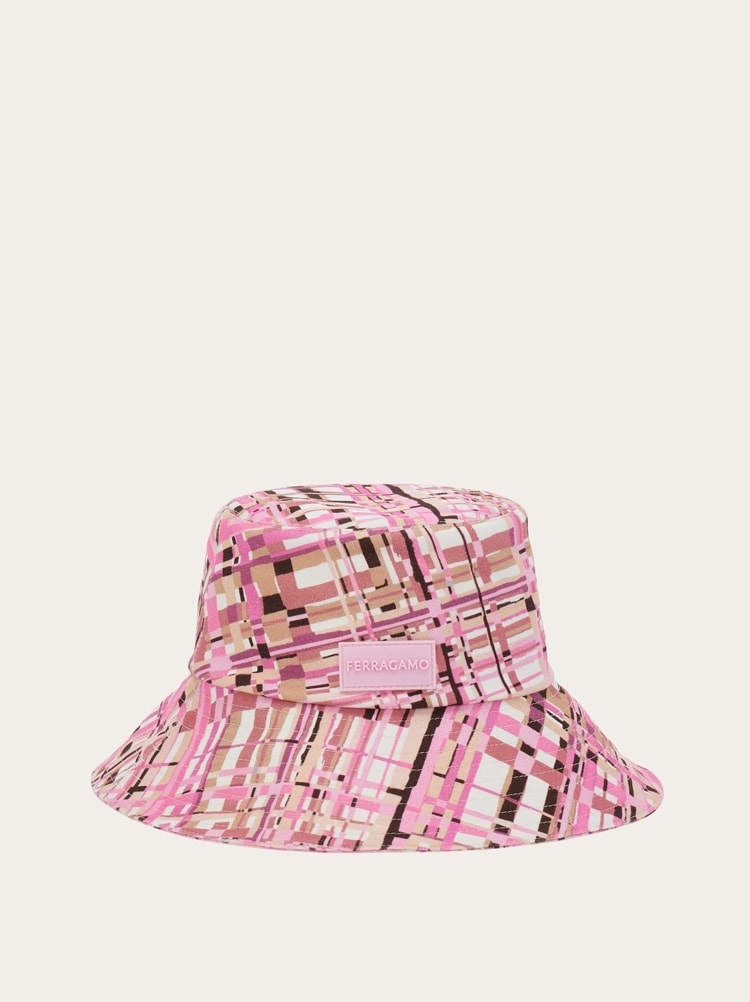 CHECK PRINT BUCKET HAT - 4