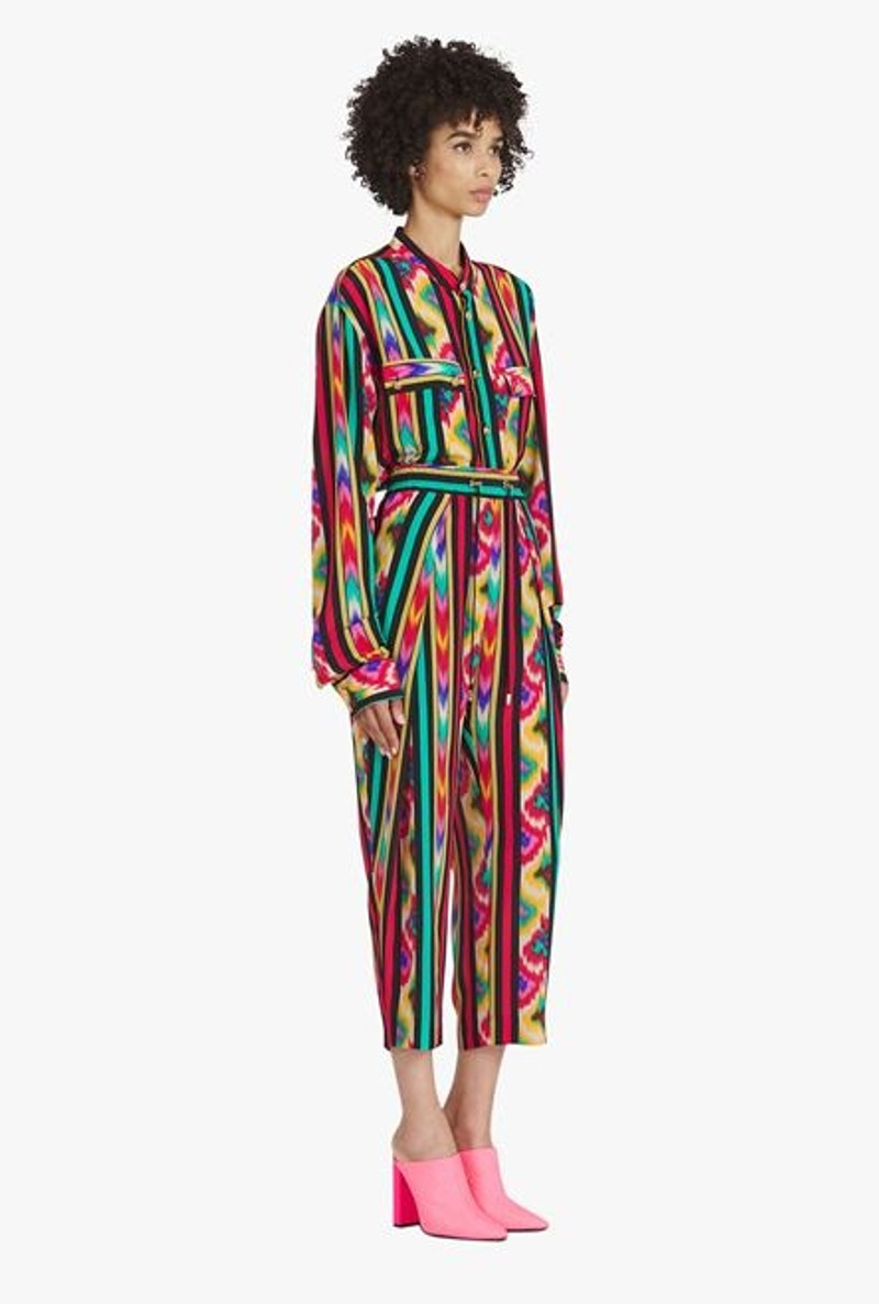 Multicolor silk pants 7