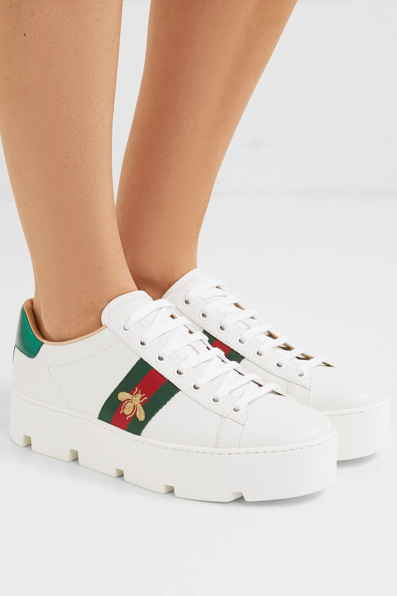 GUCCI Women's Ace embroidered 플랫폼 스니커 outlook