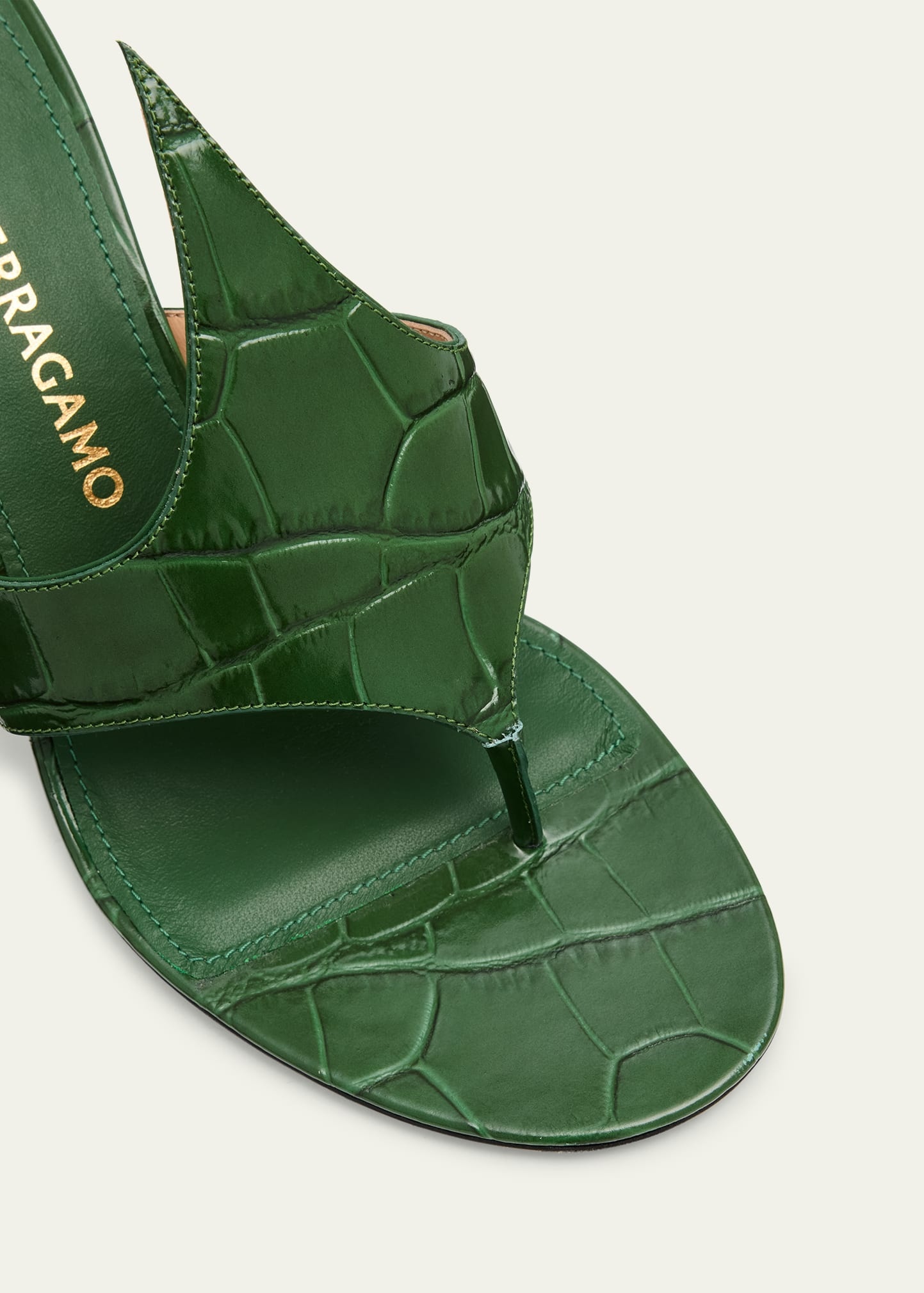 Lyrai Croco Thong Slide Sandals - 5