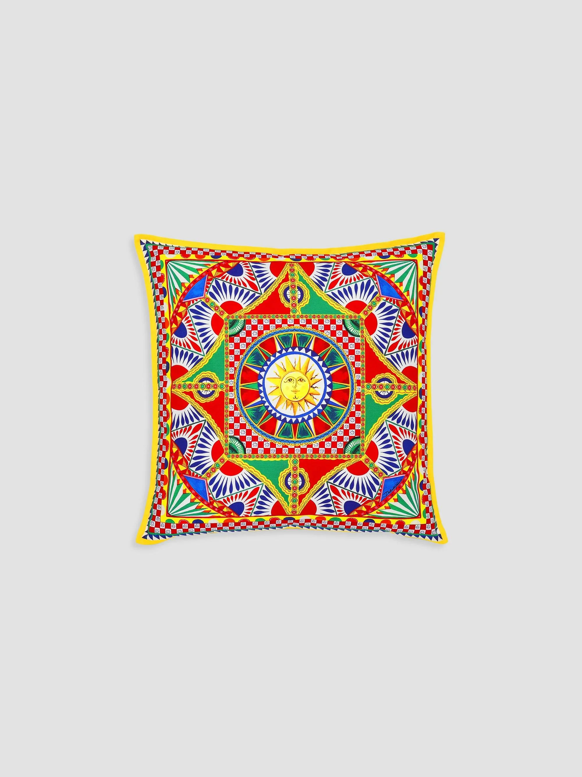 Carretto Canvas Cushion - Red - 1