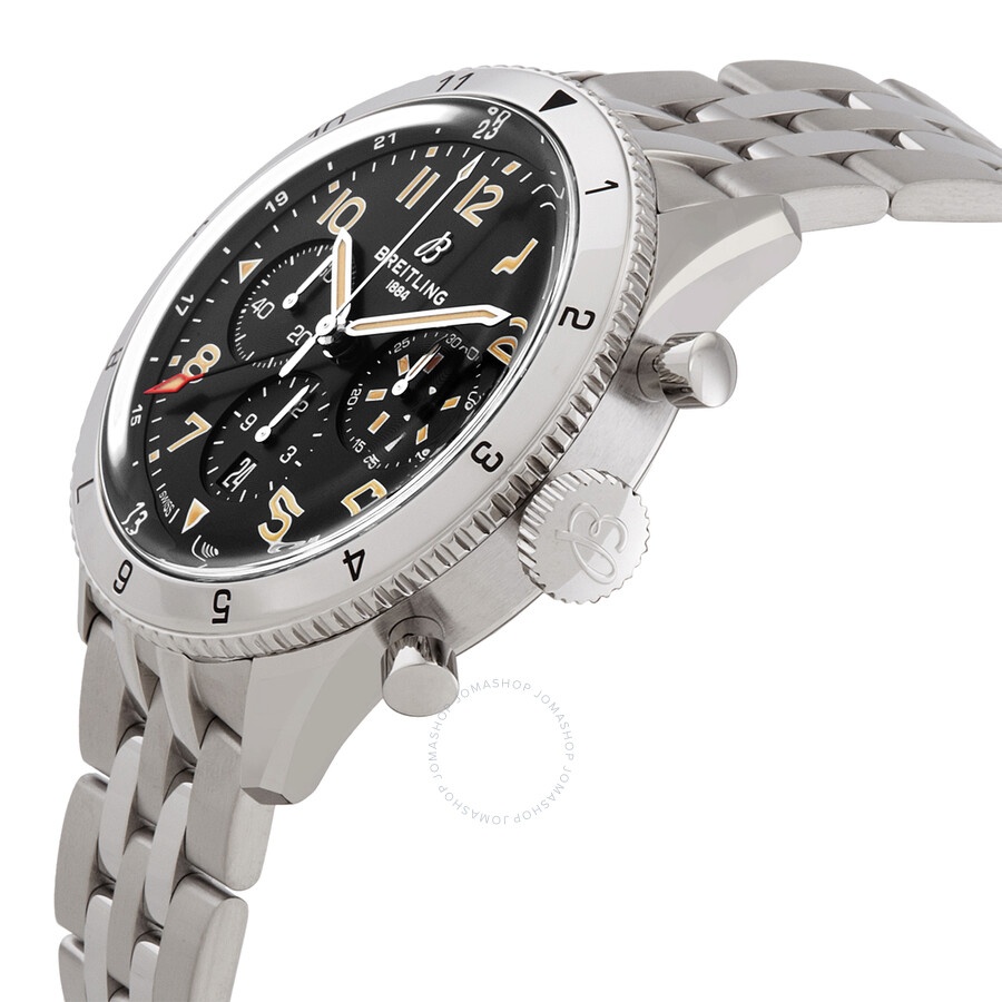 Breitling Super Avi Chronograph Automatic Chronometer Black Dial Men's Watch AB04453A1B1A1 - 2