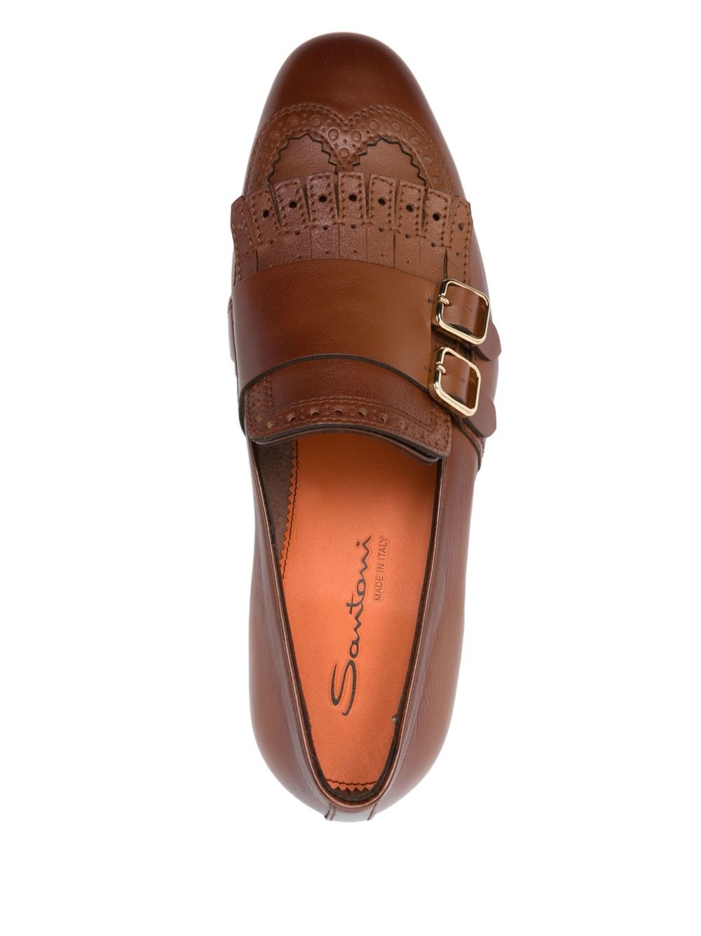 fringed double-buckle loafers - 4