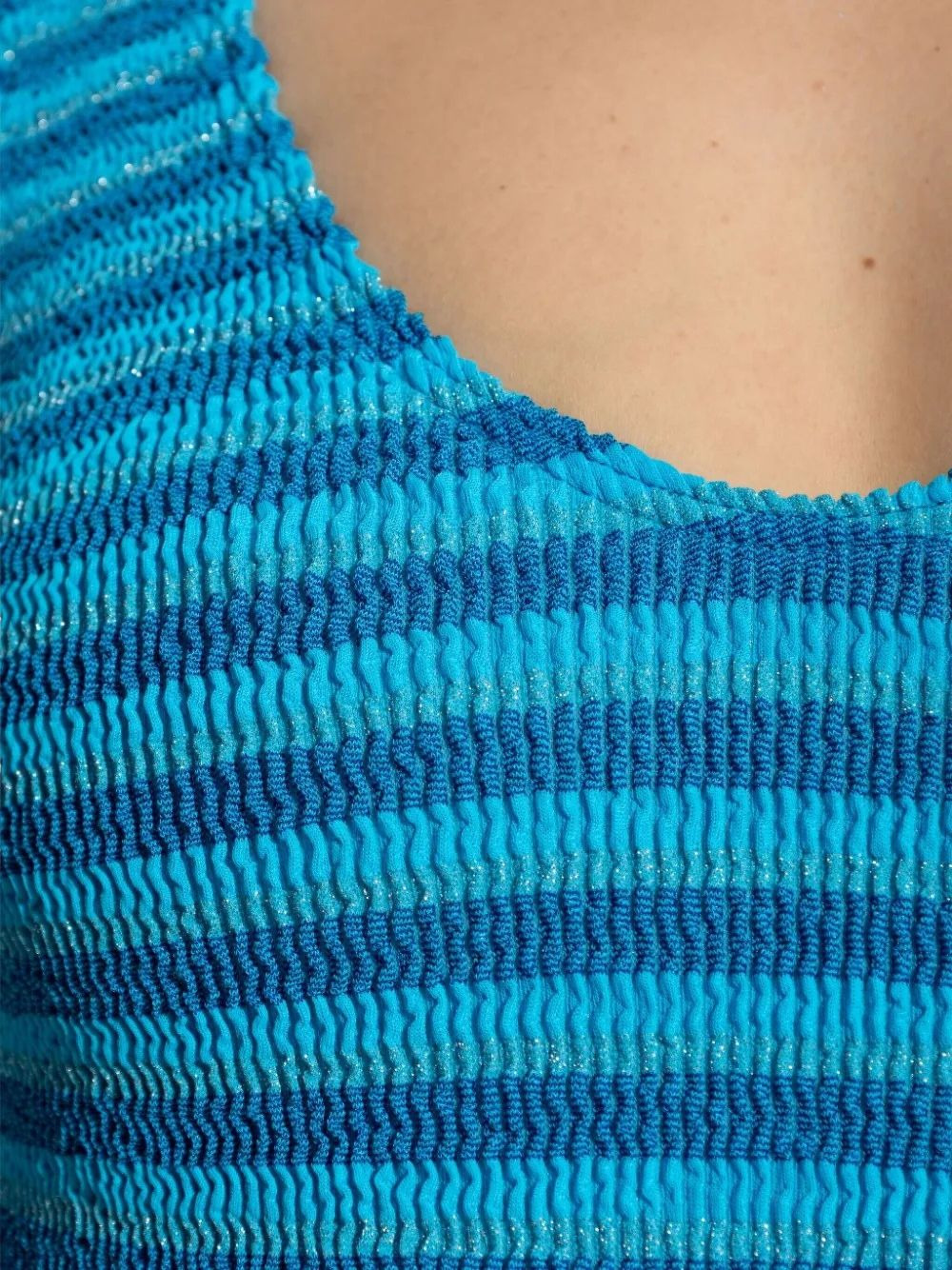 striped ribbed swimsuit - 4