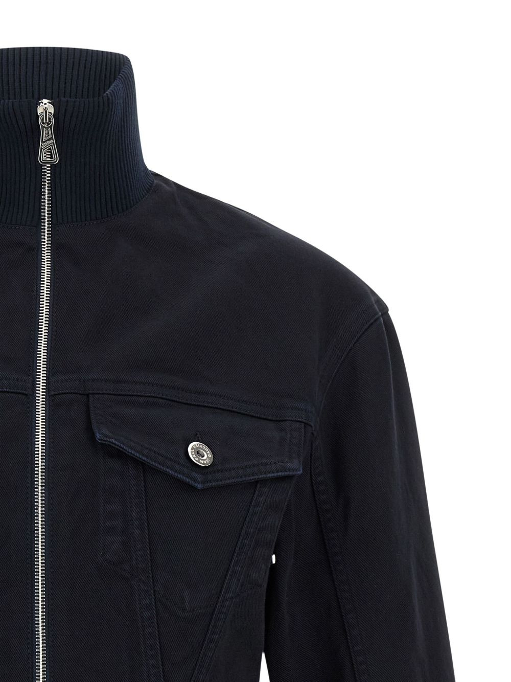 slit denim jacket - 3