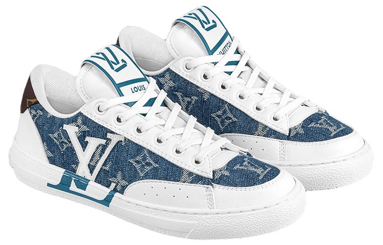 (WMNS) LOUIS VUITTON Charlie Sneakers 'White with Denim Monogram' 1A9S44 - 2