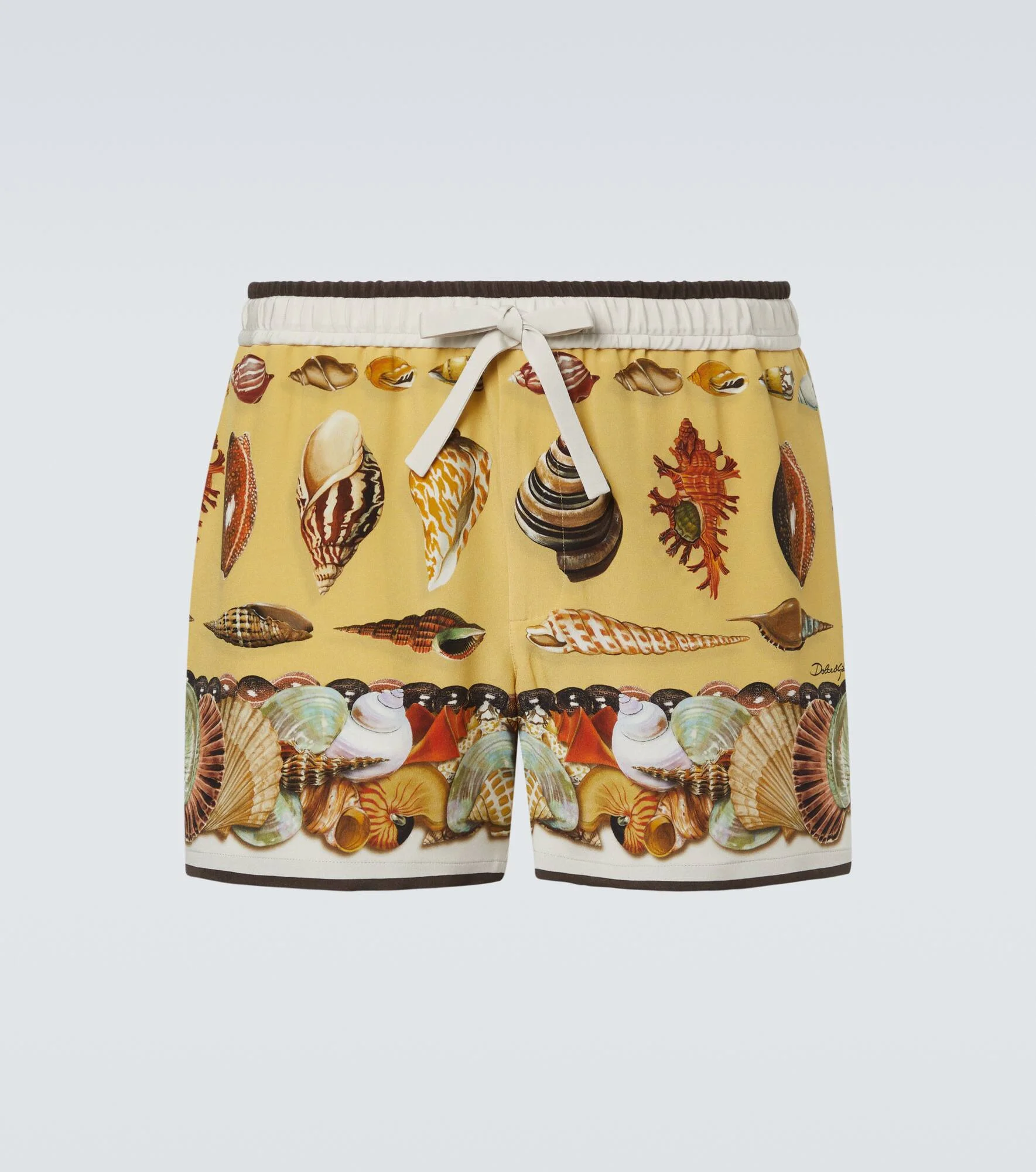 Printed silk shorts - 1